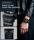 ACS11895 - Apple Watch Series 12 (46mm) Case Rugged Armor Pro in Dark Gray showing carbon fiber inspired detailing and reinforced elements for a rugged profile