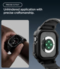 ACS11894 - Apple Watch Series 12 (46mm) Case Rugged Armor Pro in Matte Black showing precise cutouts providing easy access to controls while keeping the sensor area open