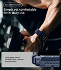 ACS11896 - Apple Watch Series 12 (46mm) Case Rugged Armor Pro in Navy Blue showing the raised bezel design providing added protection during everyday activities