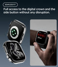 ACS11891 - Apple Watch Series 12(46mm) Case Thin Fit in Crystal Clear showing precise access to the crown and side button for seamless operation