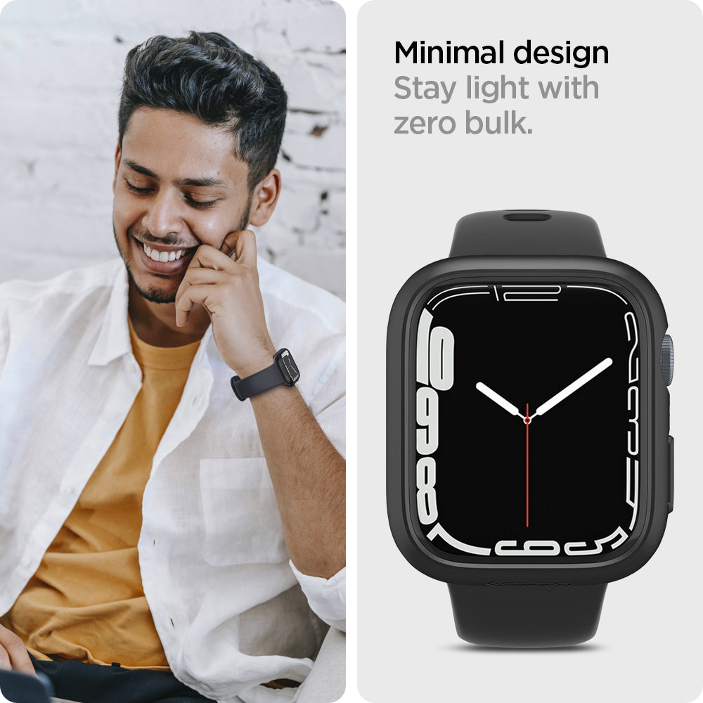 ACS04184 - Apple Watch Series (41mm) Case Thin Fit in black stay light with zero bulk. Minimal design.