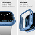 ACS04186 - Apple Watch Series (41mm) Case Thin Fit in metallic blue raised edges prevent daily surface scratches. Perfect fit precise and seamless fitment.