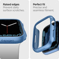 ACS04176 - Apple Watch Series (45mm) Case Thin Fit in metallic blue raised edges prevent daily surface scratches. Perfect fit precise and seamless fitment. 