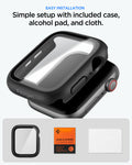 ACS11592 - Spigen Thin Fit 360 Apple Watch SE3 44mm case with included alcohol wipe and microfiber cloth