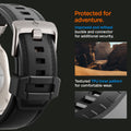 AMP07591 - Apple Watch (49mm) DuraPro Armor PU in Black improved and refined buckle and connector for additional security. textured TPU inner pattern for comfortable wear.