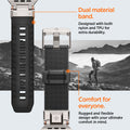 AMP06065 - Apple Watch Series DuraPro Armor Watch Band designed with both PU and TPU for extra durability. Rugged and flexible design with your ultimate comfort in mind.