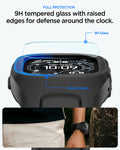 ACS11416 - Apple Watch Series - Liquid Air Pro with Screen Protector in Black showing 9H tempered glass