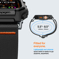ACS07104 - Apple Watch (49mm) Lite Fit Pro Matte Black in Matte Black showing the fitted for everyone. Lightweight and minimal sport band is ready to go anytime anywhere. 5.5