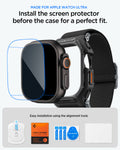 ACS11415 - Apple Watch Ultra (49mm) in Matte Black showing install the screen protector