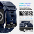 ACS08592 - Apple Watch 10 (42mm) Case Rugged Armor Pro in Navy Blue 
bolstered design that is constructed with durable thermoplastic polyurethane. Locks in and straps on easily with smart lock technology. Adventure ready, protected daily.
