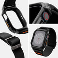 ACS08594 - Apple Watch (42mm) Case Lite Fit Pro in Matte Black showing the different angles