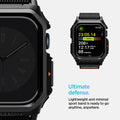 ACS08594 - Apple Watch (42mm) Case Lite Fit Pro in Matte Black showing the ultimate defense. Lightweight and minimal sport band is ready to go anytime, anywhere