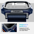 ACS08925 - Apple Watch 10 (46mm) Case Lite Fit Pro in Navy Blue showing the designed to perfection. Designed to fit flush and seamlessly around your Apple Watch