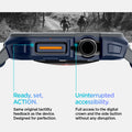 ACS08925 - Apple Watch 10 (46mm) Case Lite Fit Pro in Navy Blue showing the same original tactility feedback as the device. Designed for protection. Uninterrupted accessibility. Full access to the digital crown and the side button without any disruption