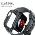 ACS07387 - Apple Watch (45mm) Rugged Armor Pro in Dark Gray uni-body design. Don't worry about band matching.