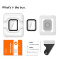 AFL00922 - Apple Watch (44mm) Screen Protector ProFlex EZ Fit in Clear showing what's in the box? alignment tray, screen protector, lens and screen wipes, dust removal and squeegee