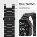 AMP11577 -  Apple Watch Series - Modern Fit Titanium Black adjustable links on both sides of the buckle allow fine tuning for a personalized fit.