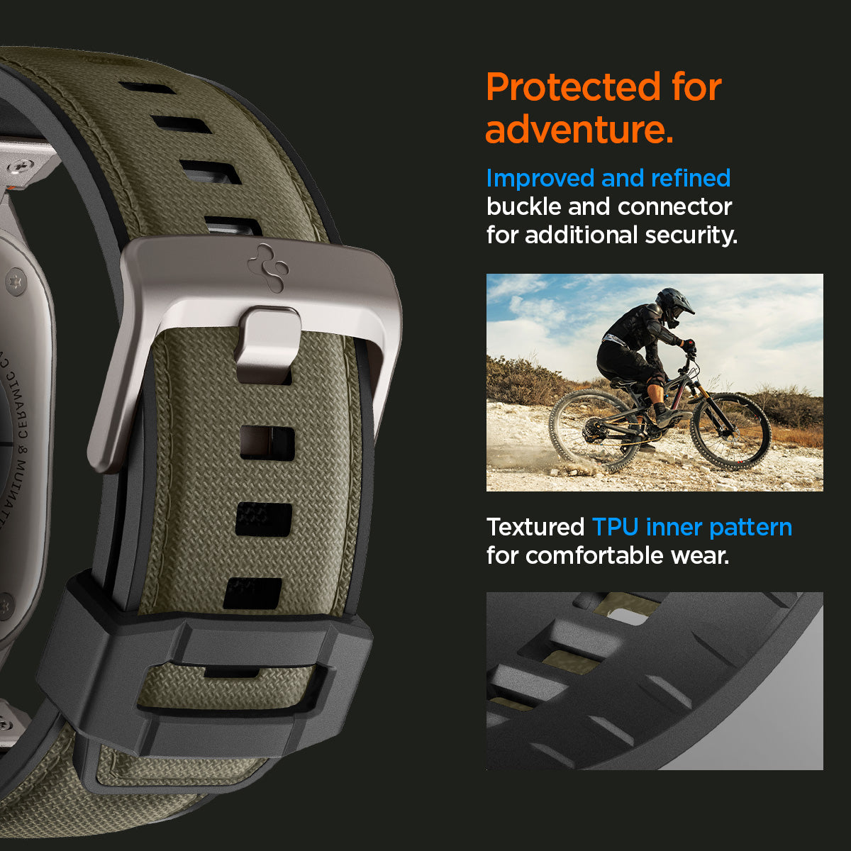 AMP09102 - Apple Watch Ultra (49mm) DuraPro Armor in Military Green 