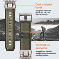AMP09102 - Apple Watch Ultra (49mm) DuraPro Armor in Military Green designed with both PU and TPU for extra durability. Rugged and flexible design with your ultimate comfort in mind.