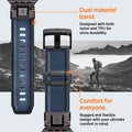 AMP09103 - Apple Watch Ultra (49mm) DuraPro Armor in Navy Blue designed with both PU and TPU for extra durability. Rugged and flexible design with your ultimate comfort in mind.