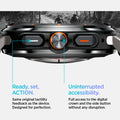 AMP08772 - Galaxy Watch Ultra (47mm) Lite Fit Band in Black ready set action. same original tactility feedback as the device. designed for perfection. uninterrupted accessibility. full access to the digital crown and the side button with out any disruption