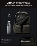 ACS09750 - AirTag Holder Keychain | AT200 in Black showing keeping track of all your essentials when you're on the go. Effortlessly track your essentials with zero interruptions