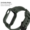 ACS00547 - Apple Watch Series (Apple Watch (41mm)) Case Rugged Armor Pro in military green uni-body design. Don't worry about band matching.
