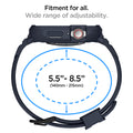 ACS00819 - Apple Watch Series (Apple Watch (45mm)) Case Rugged Armor Pro in charcoal gray fitment for all, wide range (140mm-215mm) of adjustability.