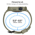 ACS05914 - Apple Watch Series (Apple Watch (45mm)) Case Rugged Armor Pro in vintage khaki fitment for all, wide range (140mm-215mm) of adjustability.