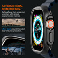 ACS05458 - Apple Watch Ultra (Apple Watch (49mm)) Case Thin Fit in black daily defense from unwanted scratches with durable polycarbonate material. Adventure ready, protected daily. Lifted bezel around the watch face for bump protection.