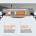 ACS05917 - Apple Watch Ultra (Apple Watch (49mm)) Case Thin Fit in crystal clear has all 10 speaker holes are meticulously placed for zero decibel blockage. All ears without any sacrifice. Also has Ready, set action button. Same original tactility feedback as the device. Designed for perfection.