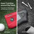 ACS07052 - Bushnell Tour V6 Rangefinder Case Silicone Fit AirTag in red showing the how to prevent dirt buildups and damage to the finder