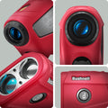 ACS07052 - Bushnell Tour V6 Rangefinder Case Silicone Fit AirTag in red showing the different angles