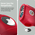 ACS07050 - Bushnell Tour V6 Shift Rangefinder Case Silicone Fit AirTag in red showing the tracker to locate the Rangefinder with AirTag 