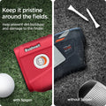 ACS07050 - Bushnell Tour V6 Shift Rangefinder Case Silicone Fit AirTag in red showing the how to prevent dirt buildups and damage to the finder