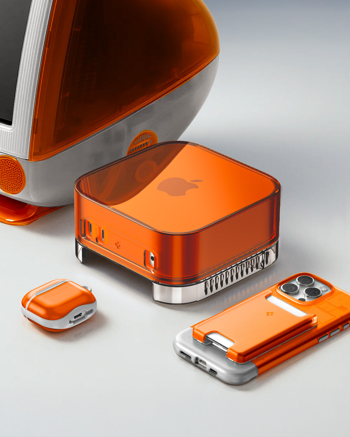 ACS09212 - Apple Mac Mini Stand Classic C1 in Tangerine