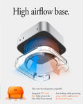 ACS09212 - Apple Mac Mini Stand Classic C1 in Tangerine showing high airflow base.