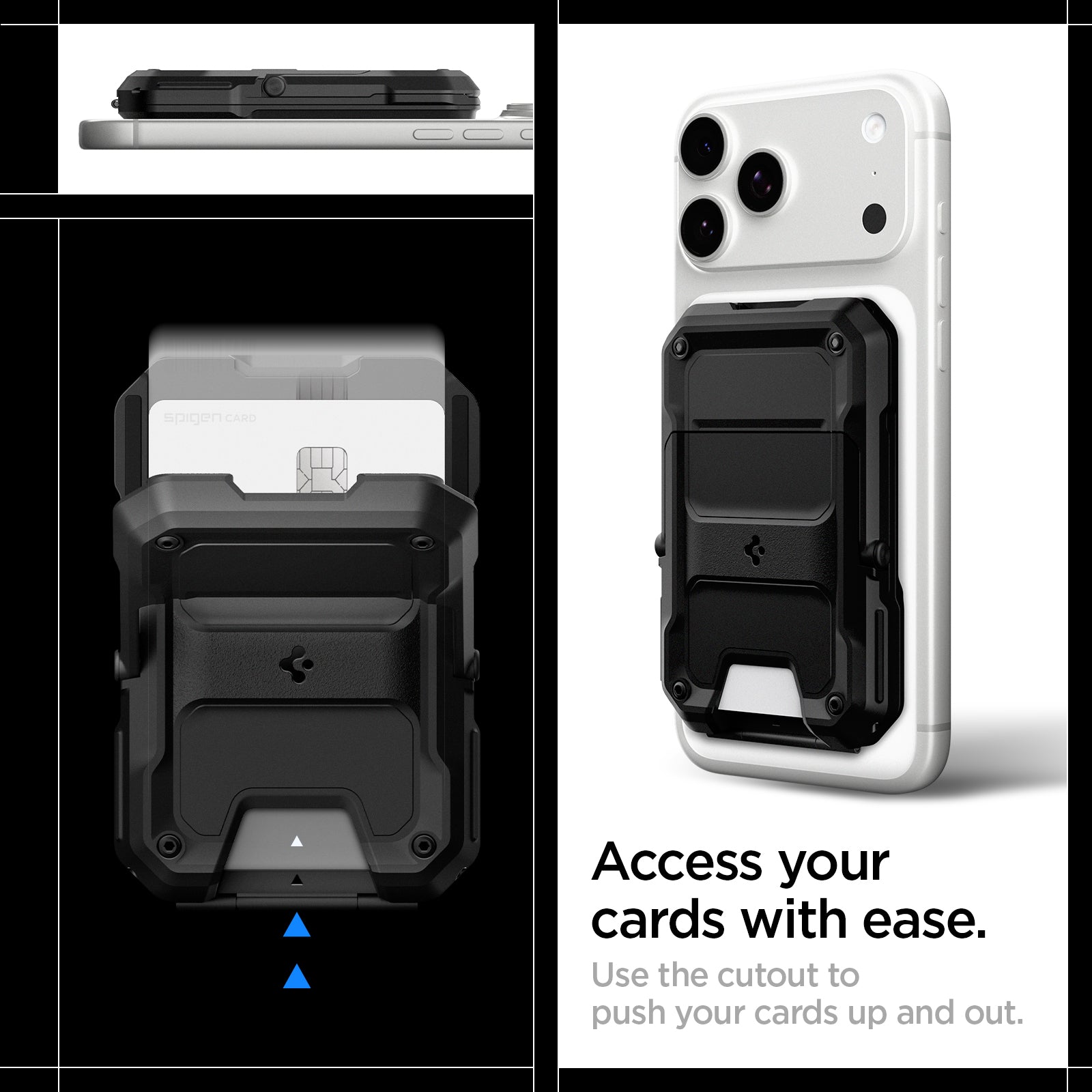 AFA09327 - Tough Armor Pro Card Holder (MagFit) in Black showing access your cards with ease