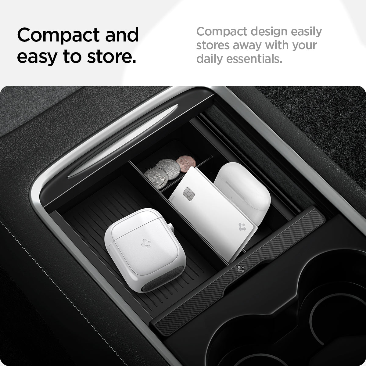 ACP10510 - CC90 Car Screen Cleaner in white showing compact and easy to store. compact design easily stores away with your daily essentials