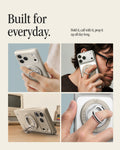 AMP11738 - Built for everyday: 4-photo lifestyle grid (holding, on a call, propped on desk, close-up)