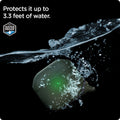ASD01991 - Apple AirPods 3 Case Slim Armor IP in military green showing how it protects up to 3.3 feet of water