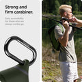 ASD01991 - Apple AirPods 3 Case Slim Armor IP in military green showing the strong and firm carabiner. Easy accessibility for those who are always on-the-go