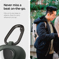 ACS04393 - Apple AirPods 3 Case Tag Armor Duo in military green showing how you never miss a beat on-the-go. Clip on to any bags or objects. Easy to carry wherever you go