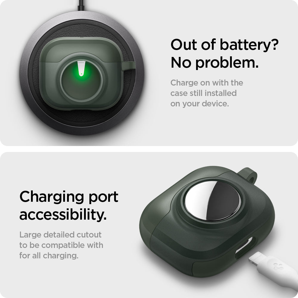 ACS04393how it charges on with the case still installed on your device. Charging port accessibility. Large detail cutout to be compatible for all charging