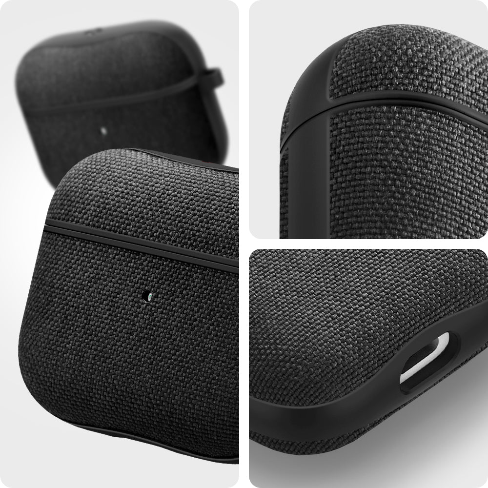 ASD02111 - Apple AirPods 3 Case Urban Fit in black showing the different angles