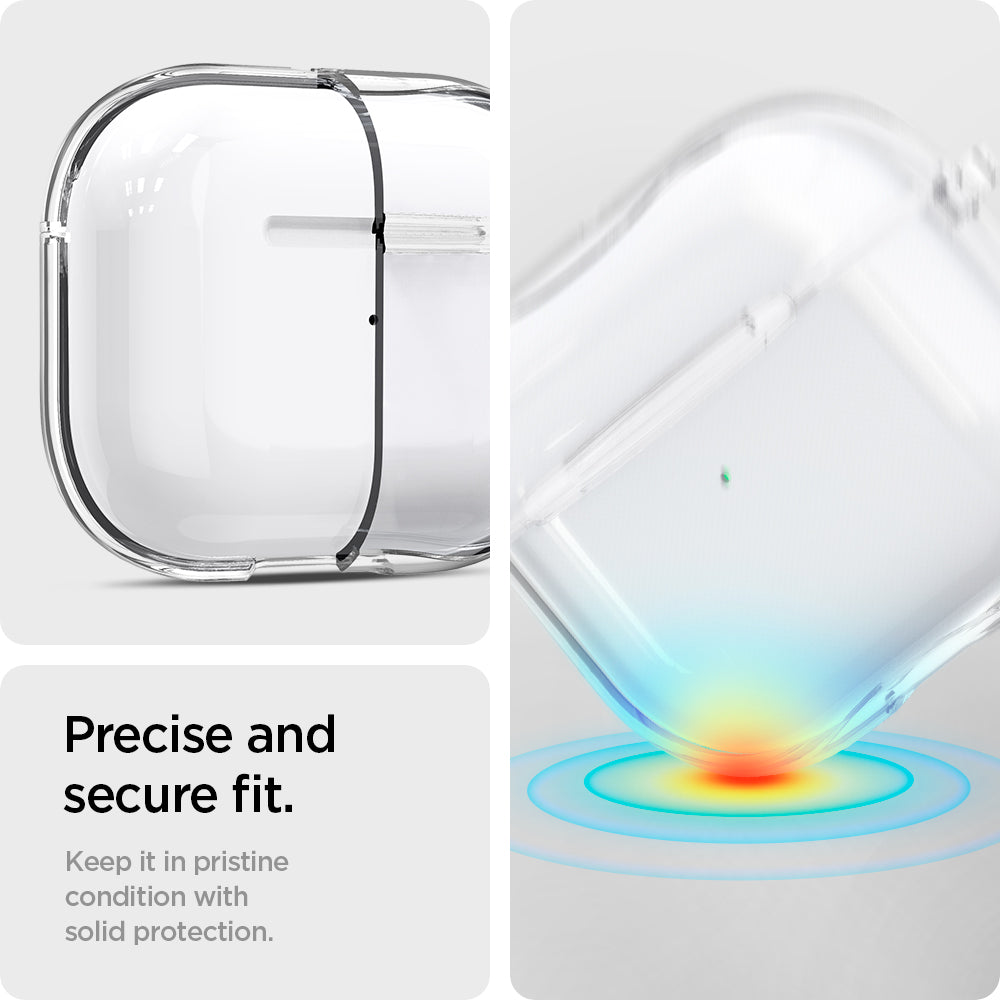 ASD01981 - Apple AirPods 3 Case Ultra Hybrid in crystal clear showing the precise and secure fit. Keep it pristine condition with solid protection