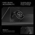 ACP09182 - Tesla cybertruck Charging Adapter Door Dock CO252 in Black easy, quick accessibility. fits perfectly with in the side door compartment for easy J1772 storage. precise fit. internal ribbing keeps your adapter in place.