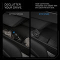 ACP09182 - Tesla cybertruck Charging Adapter Door Dock CO252 in Black declutter your drive. clean up the mess, recognize your adapter with the custom it door back. compare with and without spigen.