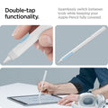 ACS05857 - Apple Pencil Holder DA201 in white showing the double-tap functionality. Seamlessly switch between tools while keeping your Apple Pencil fully covered