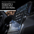 AGL04047 - Dodge Ram Screen Protector GLAS.tR SLIM Anti-Glare showing screen protector installed on Ram 12 inch infotainment display with seamless edge fit from side angle